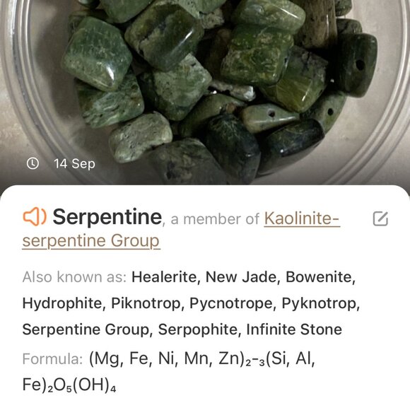 2/$20 Dark Green Serpentine Geometric Bracelet, Genuine Gemstone + Copper Links - Picture 8 of 11